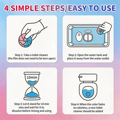 Dual-Color Toilet Bowl Cleaner - 2-in-1 Clean & Deodorize