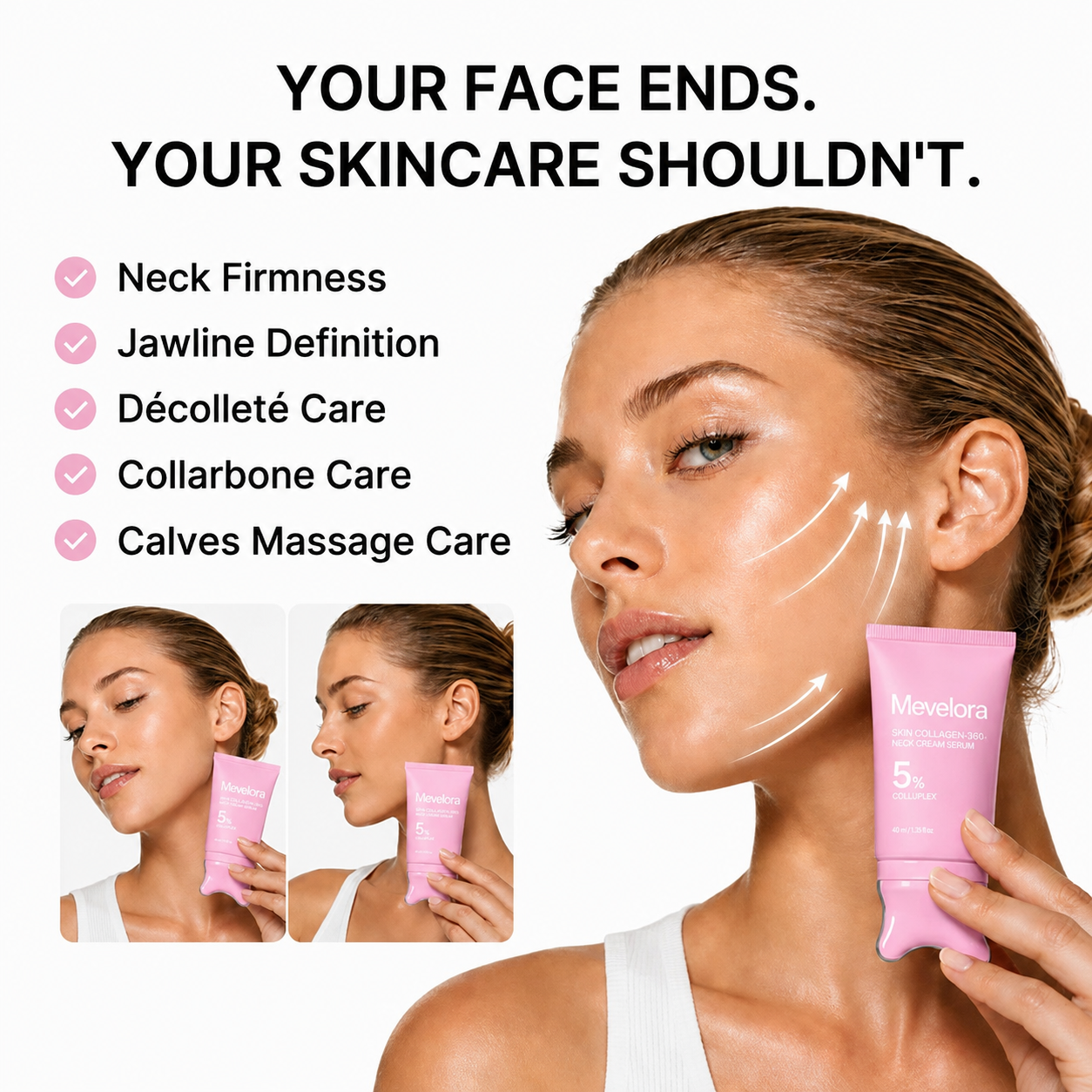 [NEW] Mevelora PDRN Collagen Gua Sha Anti-Wrinkle Neck Cream