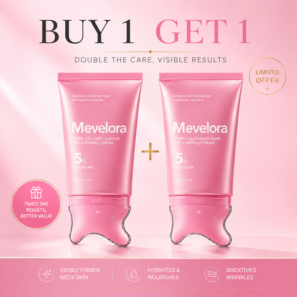 [NEW] Mevelora PDRN Collagen Gua Sha Anti-Wrinkle Neck Cream