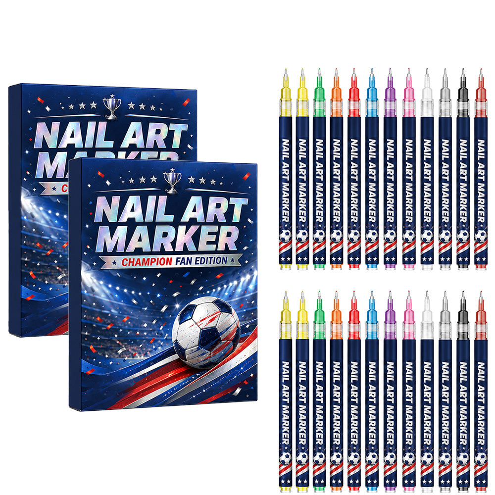 World Cup Nail Art Marker Set – 12 Colors(2 Packs)