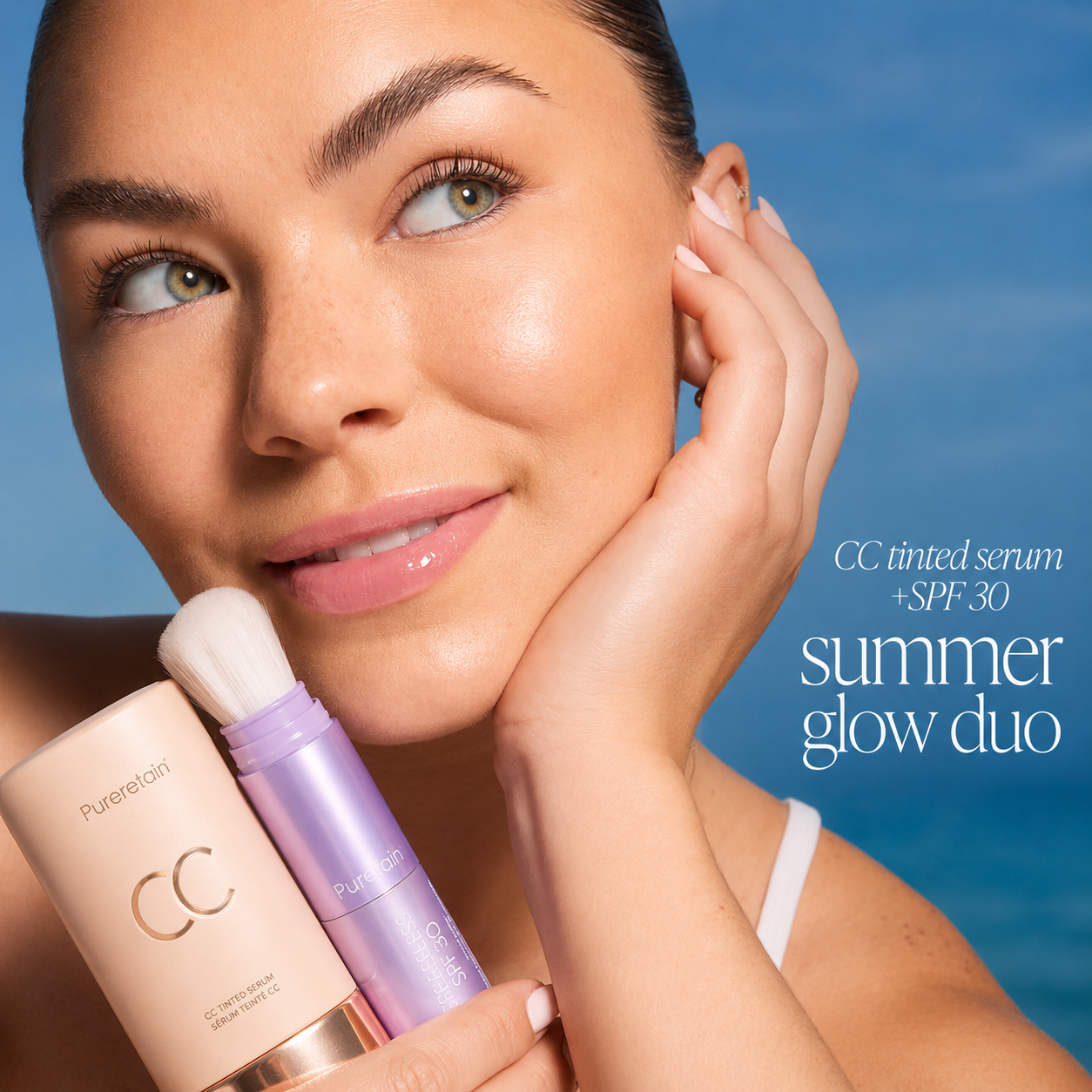 Summer Skin Essentials | CC Tinted Serum + Creaseless SPF 30 Powder