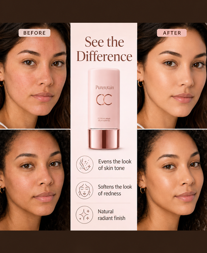 CC Color-Correcting Tinted Serum – Lightweight, Shade-Adaptive Coverage with 24H Hydration & 16H Waterproof Wear