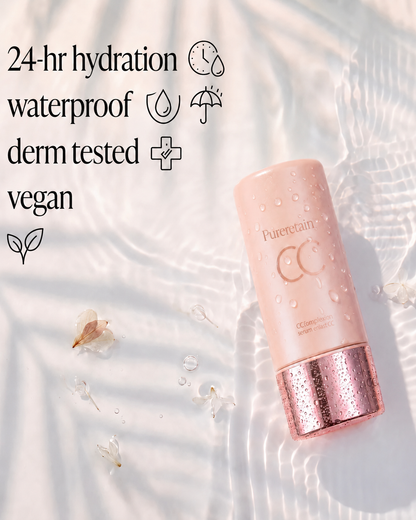 CC Color-Correcting Tinted Serum – Lightweight, Shade-Adaptive Coverage with 24H Hydration & 16H Waterproof Wear