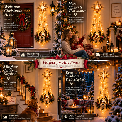 ✨ ✝️ Bethlehem Star of Faith – Illuminated Nativity Wall Decor