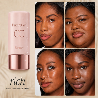 CC Color-Correcting Tinted Serum – Lightweight, Shade-Adaptive Coverage with 24H Hydration & 16H Waterproof Wear